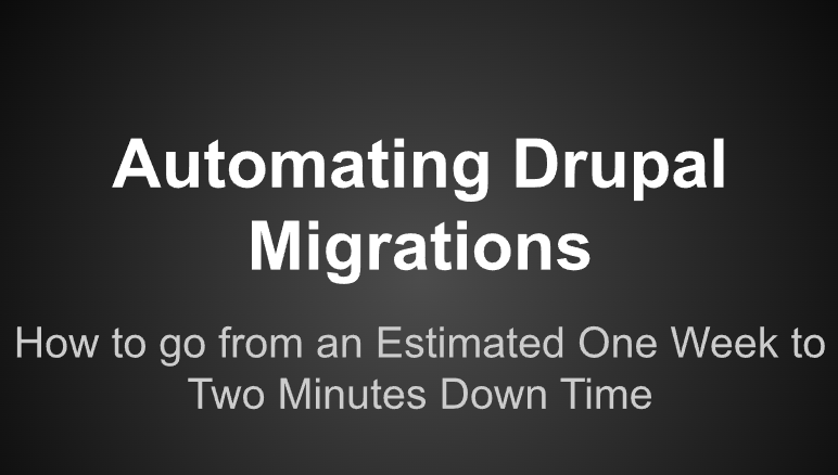 Webdrips Automating Drupal Migrations