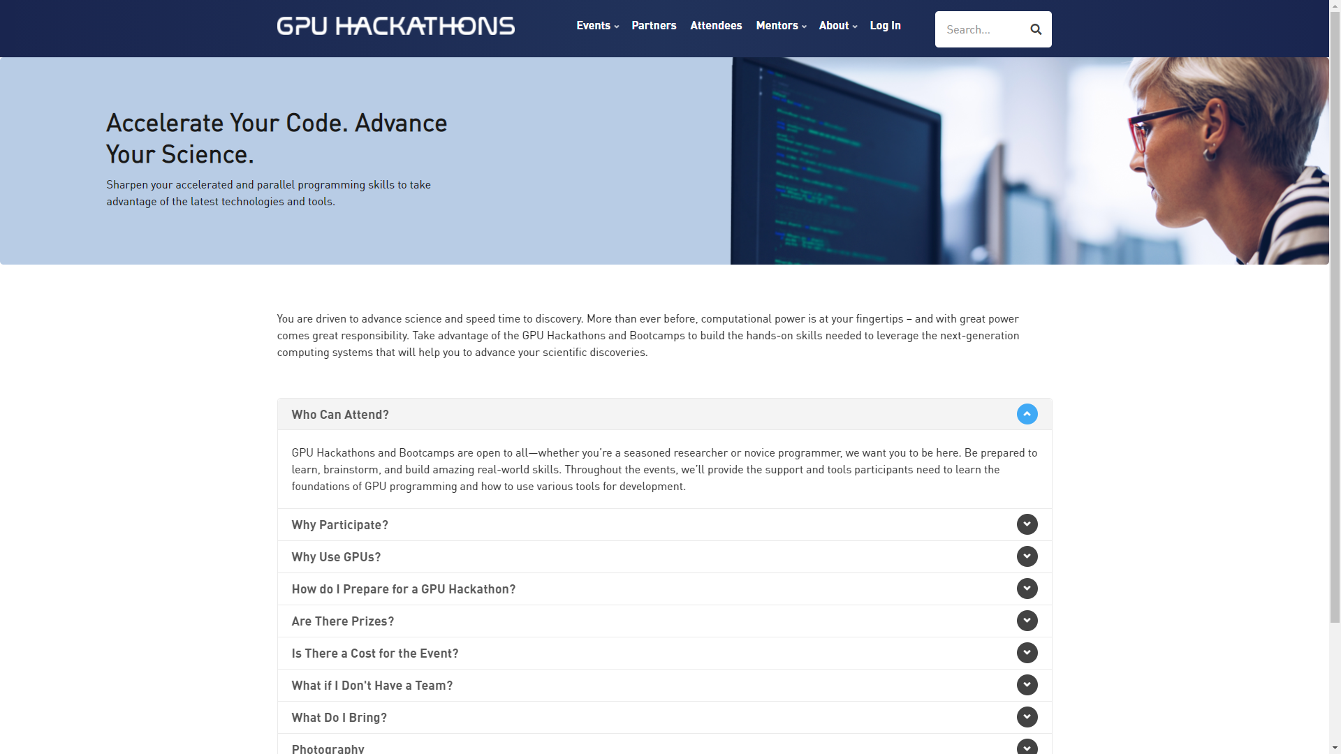 Nvidia/OpenACC  GPU Hackathons Attendee FAQ page