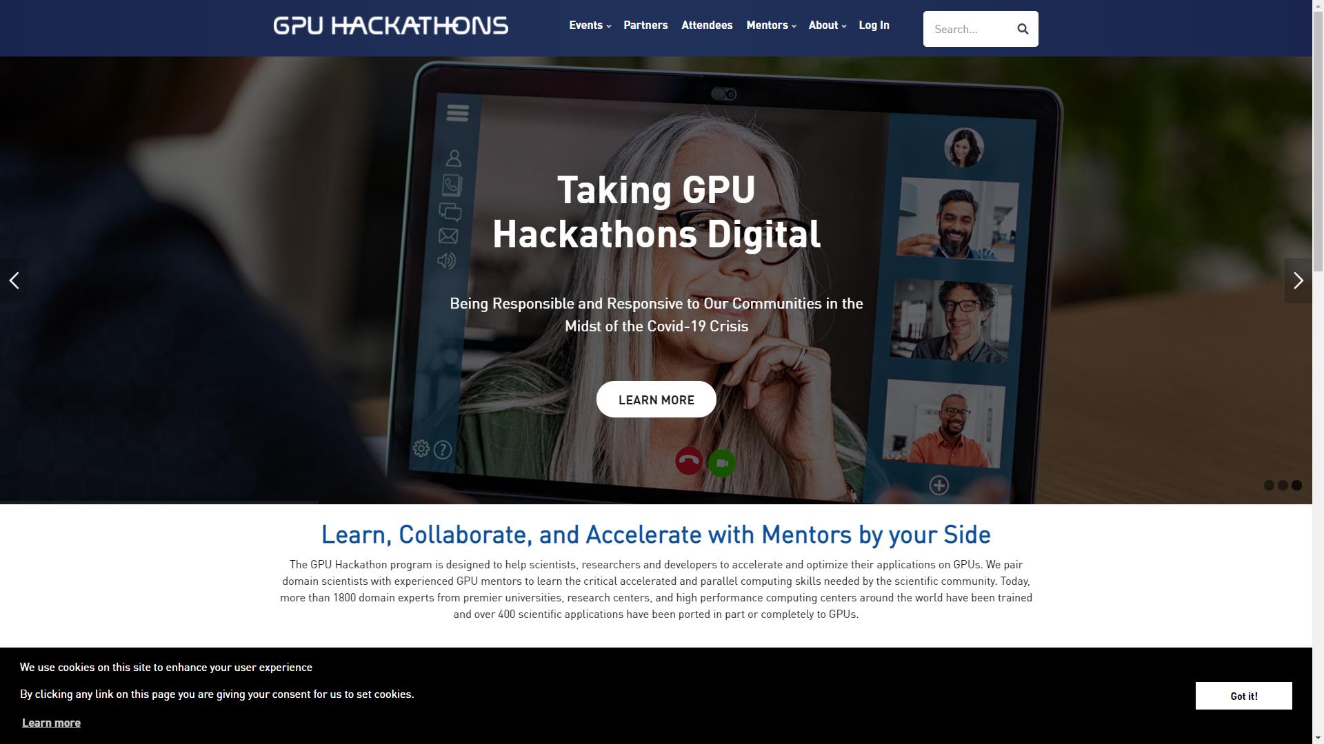 Nvidia/OpenACC  GPU Hackathons Homepage top