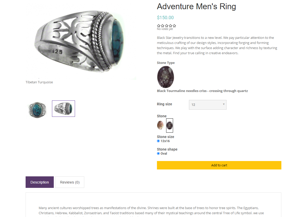 Blackstar Ring Details Page with a new design/layout