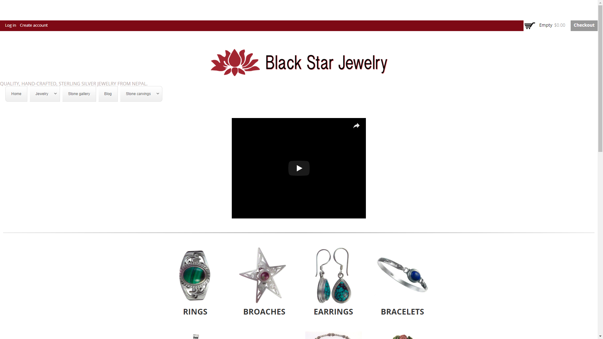 Black Star homepage before our redesign